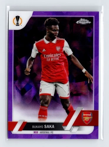 Bukayo Saka 2022 Topps Chrome Sapphire Purple /15