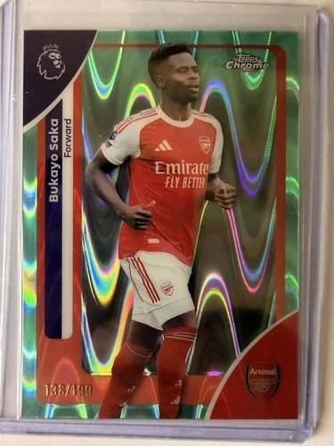 Bukayo Saka 2026 Topps Chrome Teal Refractor /199