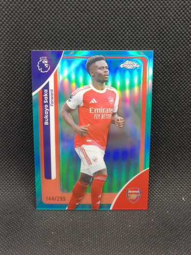 Bukayo Saka 2025 Topps Chrome Teal Refractor /299