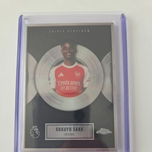 Bukayo Saka 2025 Topps Chrome Triple Platinum
