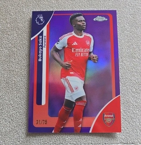 Bukayo Saka 2026 Topps Chrome True Purple /75