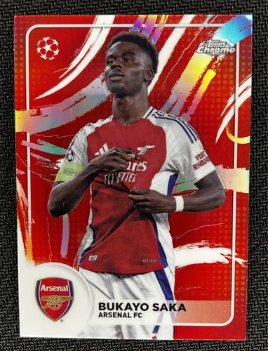 Bukayo Saka 2024 Topps Chrome UEFA Brush
