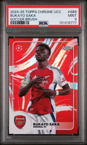 Bukayo Saka 2024 Topps Chrome UEFA Club Competitions