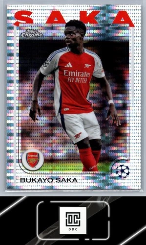 Bukayo Saka 2024 Topps Chrome UEFA Club Competitions