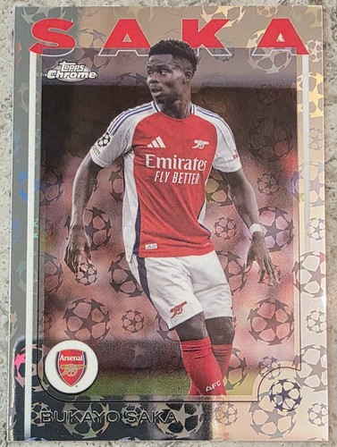 Bukayo Saka 2024 Topps Chrome UEFA Refractor #77