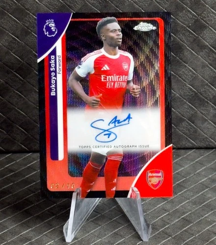 Bukayo Saka 2026 Topps Chrome Vague Noire /10