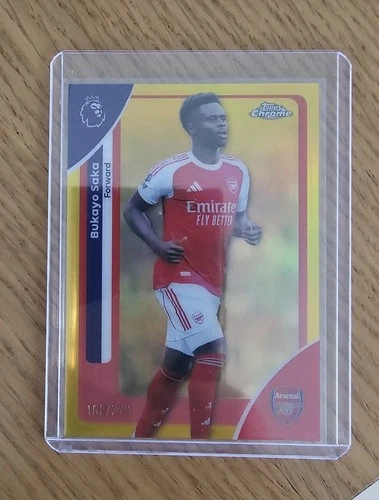 Bukayo Saka 2026 Topps Chrome Yellow /275