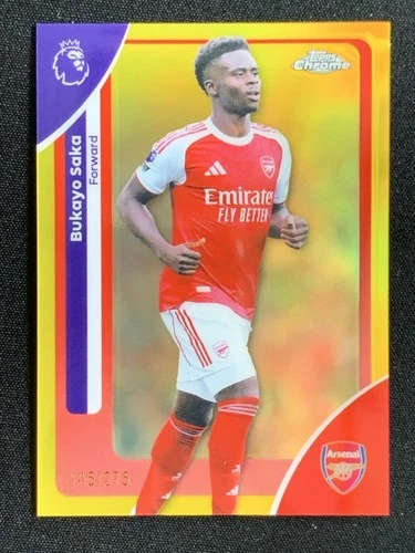 Bukayo Saka 2026 Topps Chrome Yellow Refractor /275