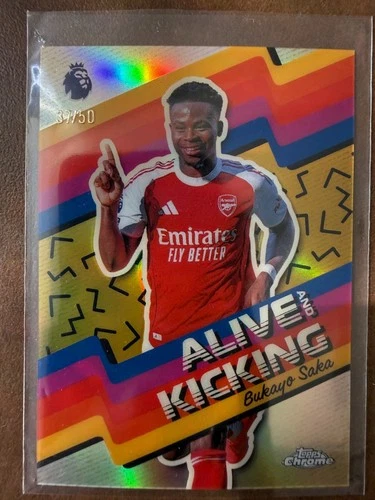 Bukayo Saka 2025 Topps Cromo Premier League Oro /50