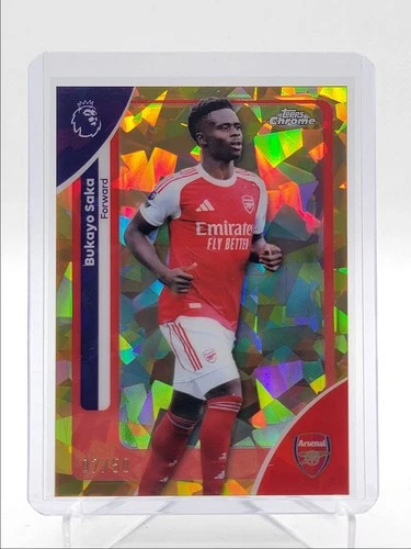 Bukayo Saka 2026 Topps Cromo Premier League Oro Zafiro /50