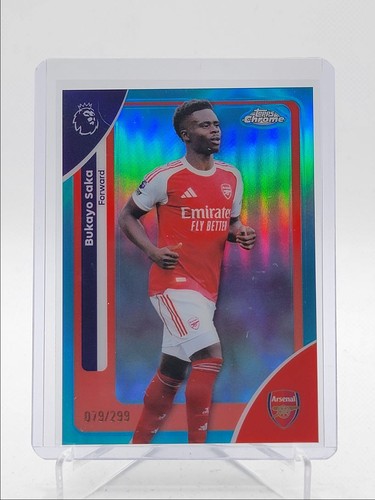 Bukayo Saka 2026 Topps Cromo Premier League Teal Refractor /299