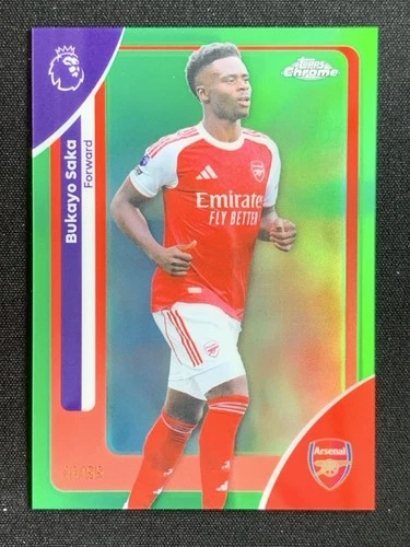 Bukayo Saka 2026 Topps Cromo Premier League Verde Refractor /99