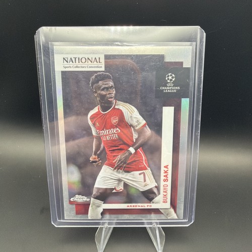 Bukayo Saka 2024 Topps Cromo UEFA Fútbol Nacional Refractor #SC-17