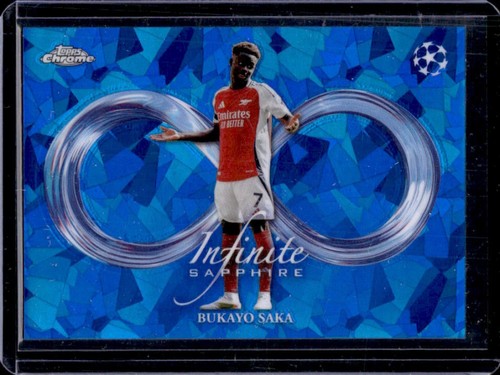 Bukayo Saka 2024 Topps Cromo Zafiro UEFA Sapphire #IS-8