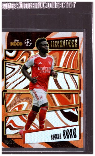 Bukayo Saka 2025 Topps DECO Razzmatazz /25