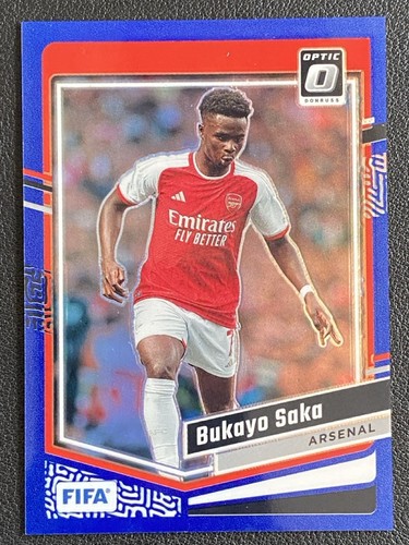 Bukayo Saka 2023 Panini Donruss FIFA Optic Blue Prizm /99
