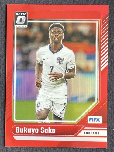 Bukayo Saka 2024 Panini Donruss FIFA Optic Red Prizm 230/299