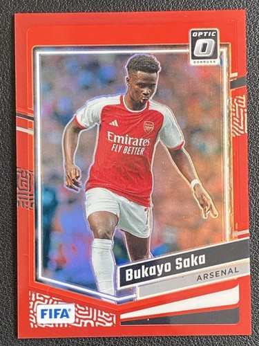 Bukayo Saka 2023 Panini Donruss FIFA Optic Red Prizm /299