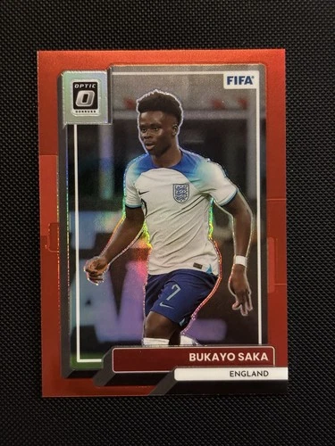 Bukayo Saka 2022 Panini Donruss Optic Red Prizm /165