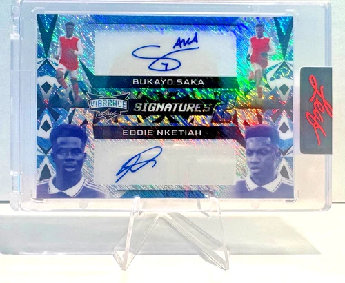 Bukayo Saka & Eddie Nketiah 2023 Leaf Vibrance Shimmer 1/1