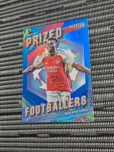 Bukayo Saka 2023 Topps Finest Azul /150