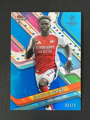 Bukayo Saka 2024 Topps Finest Blue /75