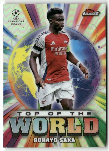 Bukayo Saka 2025 Topps Finest Champions League