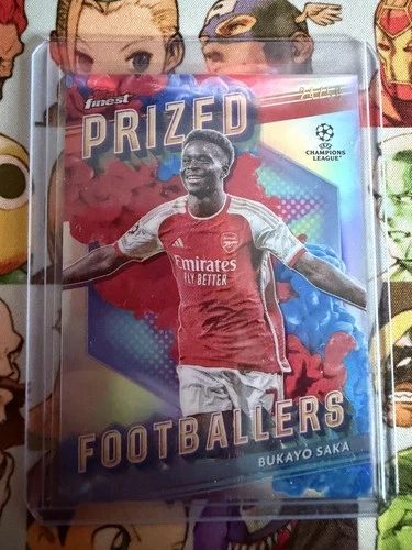 Bukayo Saka 2023 Panini Finest Fusion Blu/Rosso /50