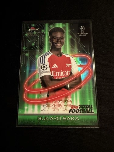 Bukayo Saka 2025 Topps Finest Green /75