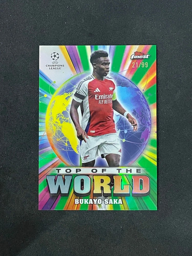 Bukayo Saka 2024 Topps Finest Green /99