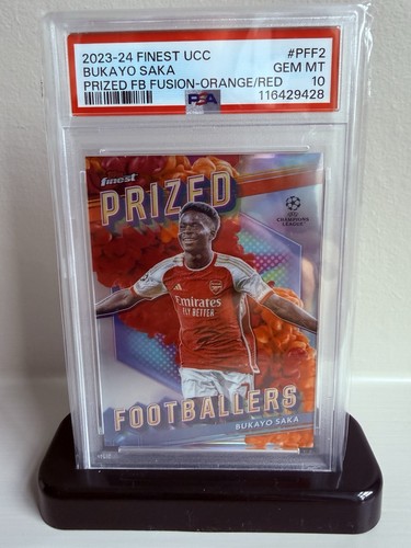 Bukayo Saka 2024 Topps Finest Orange/Red
