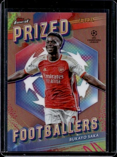 Bukayo Saka 2023 Topps Finest Oro Rosa /75