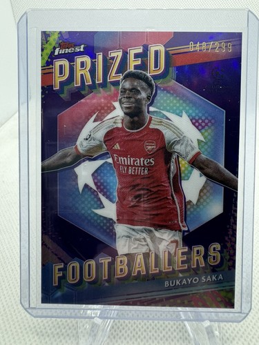 Bukayo Saka 2024 Topps Finest Purple Refractor /299