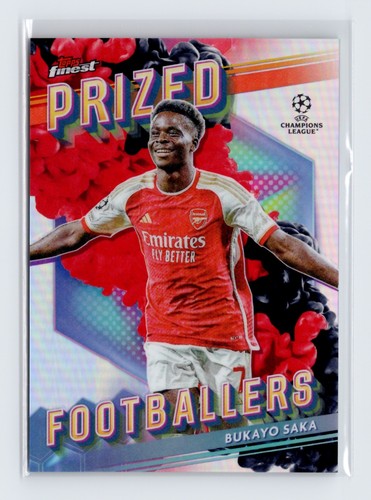 Bukayo Saka 2024 Topps Finest Red Black