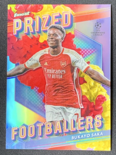 Bukayo Saka 2023 Topps Finest Red Yellow #PFF-2