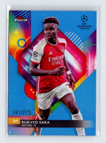 Bukayo Saka 2023 Topps Finest Sky Blue /275