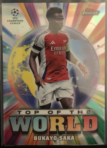 Bukayo Saka 2024 Topps Finest UEFA Club Competitions