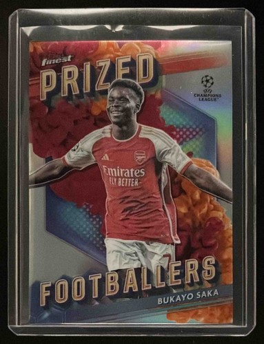 Bukayo Saka 2023 Panini Finest UEFA Orange/Red #PFF-2