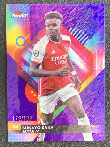 Bukayo Saka 2023 Topps Finest Violet Refractor /199