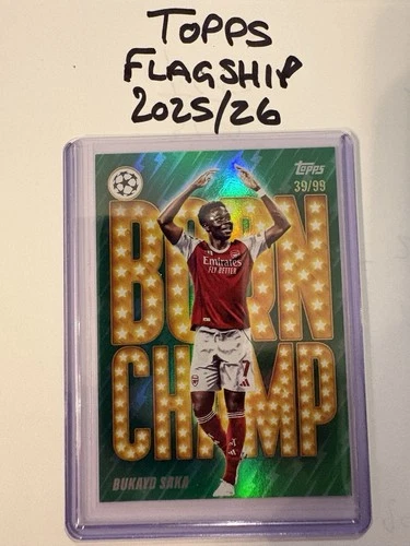 Bukayo Saka 2025 Topps Flagship Green /99