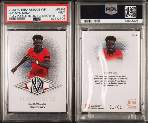Bukayo Saka 2023 Panini Futera Unique Rainbow 1/1