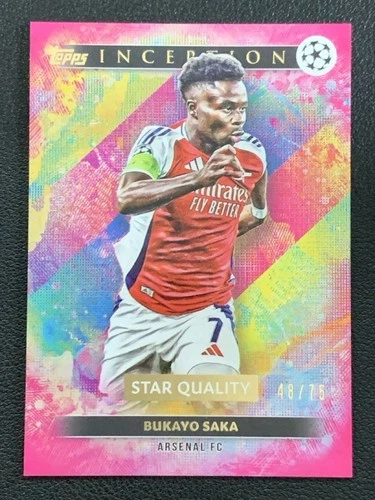 Bukayo Saka 2024 Topps Inception Pink /75