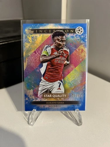 Bukayo Saka 2024 Topps Inception UEFA Blue /49