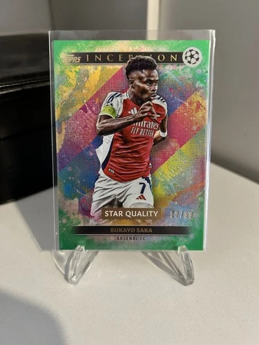 Bukayo Saka 2024 Topps Inception UEFA Green /99
