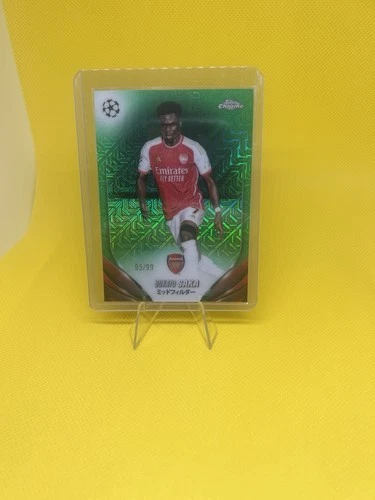 Bukayo Saka 2023 Topps Japan Edition Green Mojo Refractor /99