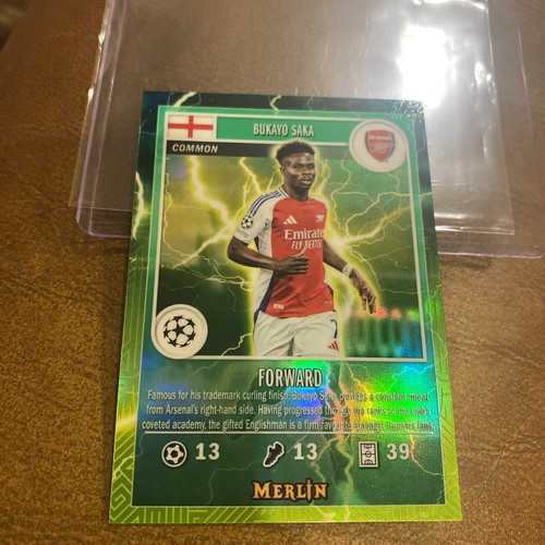 Bukayo Saka 2025 Topps Merlin Champions Green