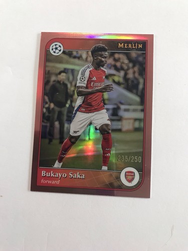 Bukayo Saka 2025 Topps Merlin Chrome /250