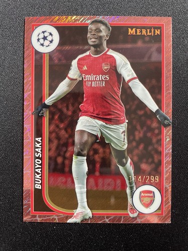 Bukayo Saka 2023 Topps Merlin Chrome /299