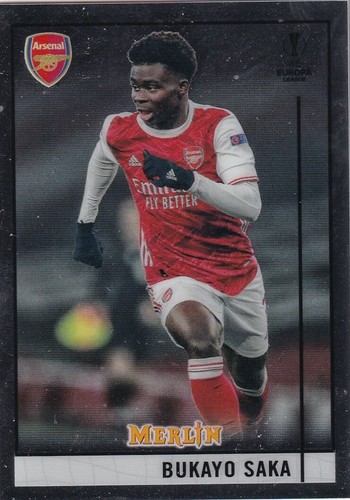 Bukayo Saka 2020 Topps Merlin Chrome
