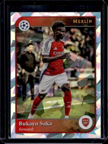 Bukayo Saka 2024 Topps Merlin Chrome Atomic Refractor #7